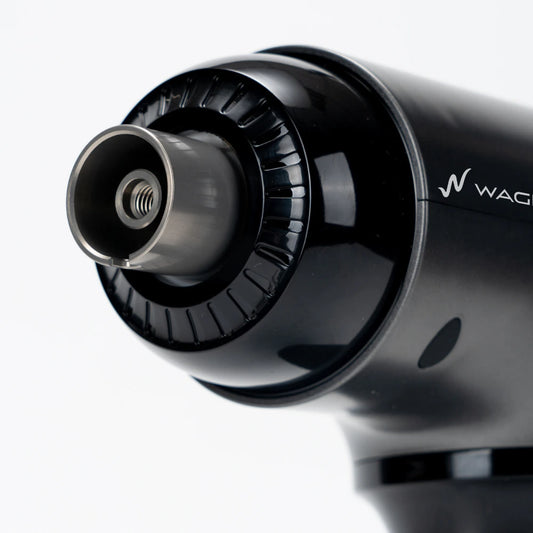 WAGNUM PRORange massage gun deep tissue system zoom on a white background.